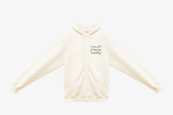 Худи на молнии унисекс, бежевое